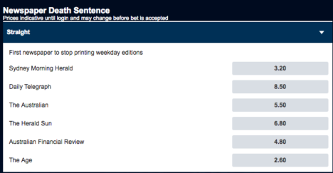 william hill newspaper closing market