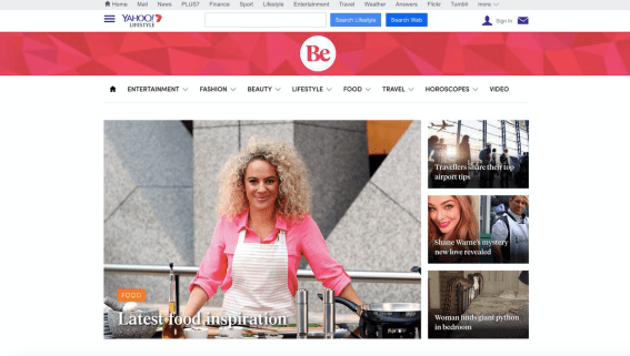 Yahoo7 unveils entertainment and lifestyle offering, Be