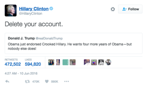 Brodie Evans Bernie vs Hillary - Hillary delete tweet