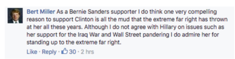 Brodie Evans Bernie vs Hillary - bert miller tweet