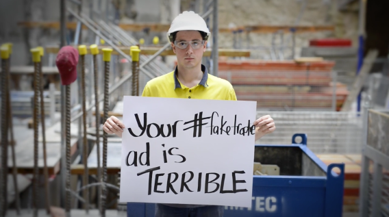 Construction union CFMEU launches #realtradies counter attack ad
