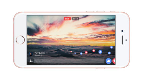 Facebook Live mobile phone live stream