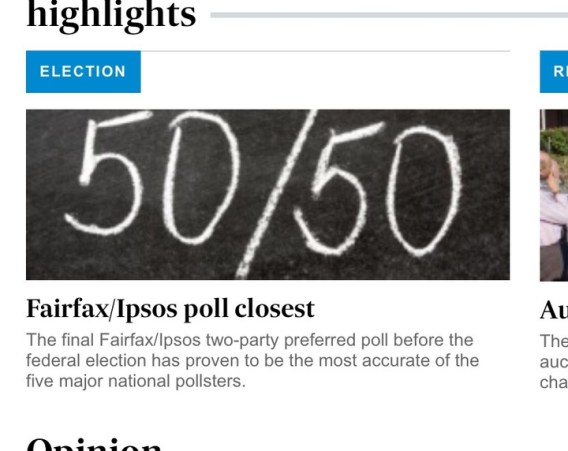 It’s a matter of opinion (polls)