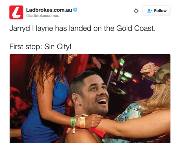 Betting agencies have their fun with Jarryd Hayne