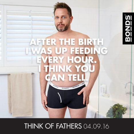 bonds clemenger bbdo melbourne fathers day campaign birth