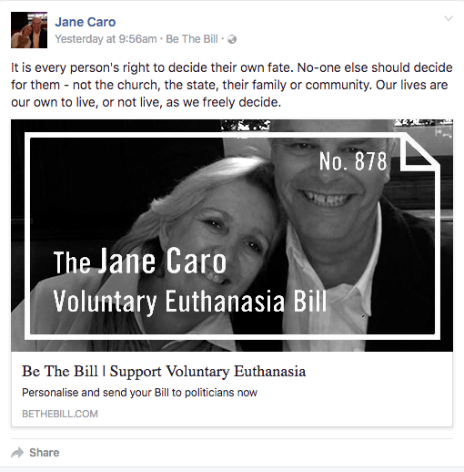 Go Gentle makes voluntary euthanasia personal with ‘Be The Bill’