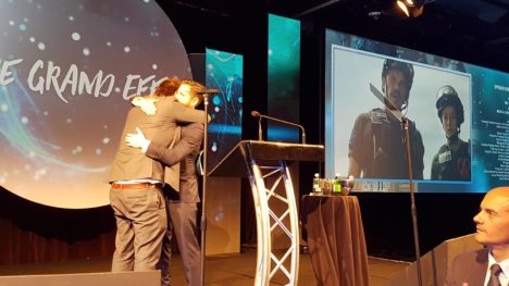Andrew Howie and Charlie Pickering patched up their differences at the ned of the night