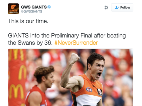 Huge audience for GWS’ defeat of Swans gives Seven Saturday night and weekly win
