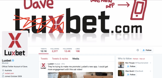Luxbet hoaxes Twitter with fake account hijack by ‘fired’ social media manager