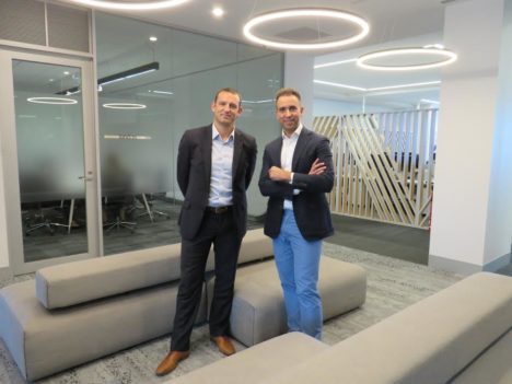Paul Brooks with Dentsu Aegis CEO Simon Ryan