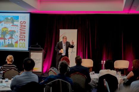 Chris Savage speaking at SAGE conference on October 12.