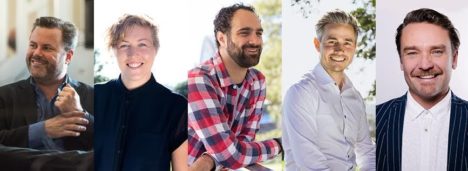 Adam Hodge, Lizi Hamer, Ben Hartman, Andrew Clark and Matt Taylor