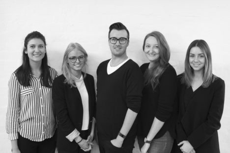 Moira Peddie, Hannah Mann, Stuart Henshall, Jessica Dunne and Emma Graham