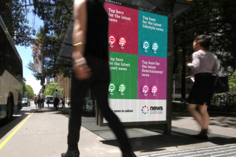 Tapit panels allow consumers to click through to the news category of their choice.
