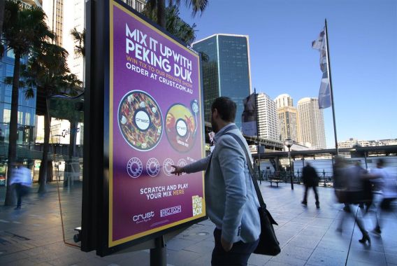 Pizza chain Crust enlists Peking Duk to create playable posters