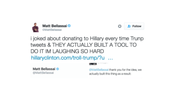 Morning Update: when Trump tweets Clinton gets paid; Hearst UK CEO quits to start funding platform; Miller Lite brings back John Madden