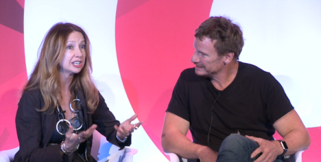 Nick Law and Sarah Barclay speaking at Advertising Week 2016 