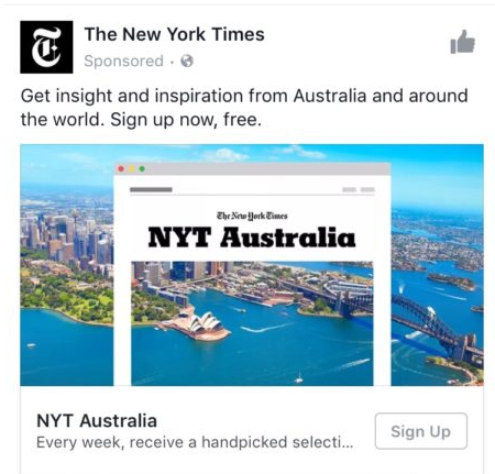 The New York Times uses NYT Australia branding in database growth plan
