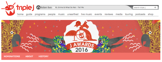 Triple J announces 2016 J Awards nominees