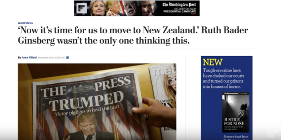 Air New Zealand invites disappointed US voters to forget Trump and enjoy NZ hospitality