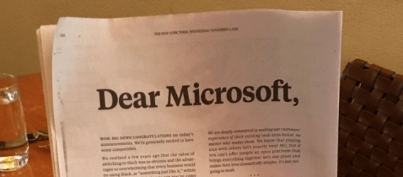 Morning Update: Slack welcomes Microsoft challenge; Uber streamlines app for users; WSJ to cut staff; Gawker suit settled