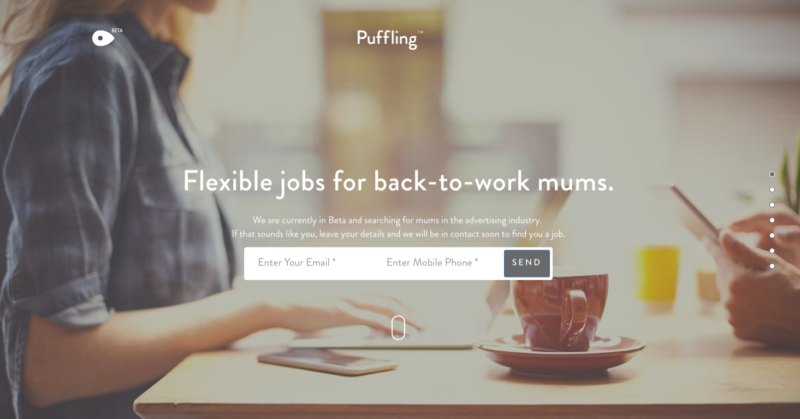 The website, still in Beta mode, is searching for women in advertising who want to go back to work part time