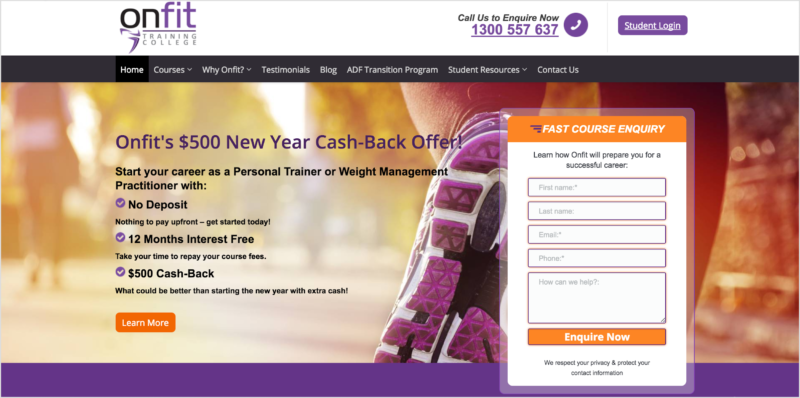 The recency effect, along with an offer-specific landing page, led to an improvement in course sign-ups