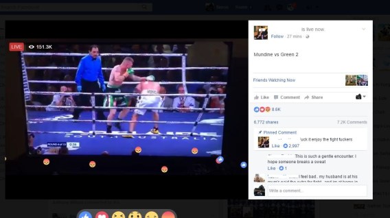 Foxtel threatens to sue as Facebook pirates plunder Mundine vs Green fight