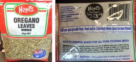 Hoyt’s Food pays $10,800 for misleading ‘Oregano’ representations