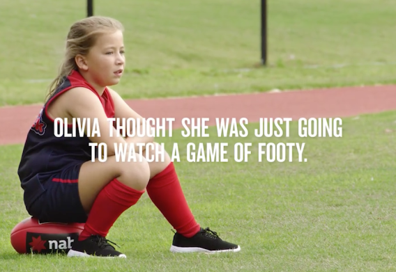 Little girl’s dream comes true in NAB AFLW sponsorship campaign