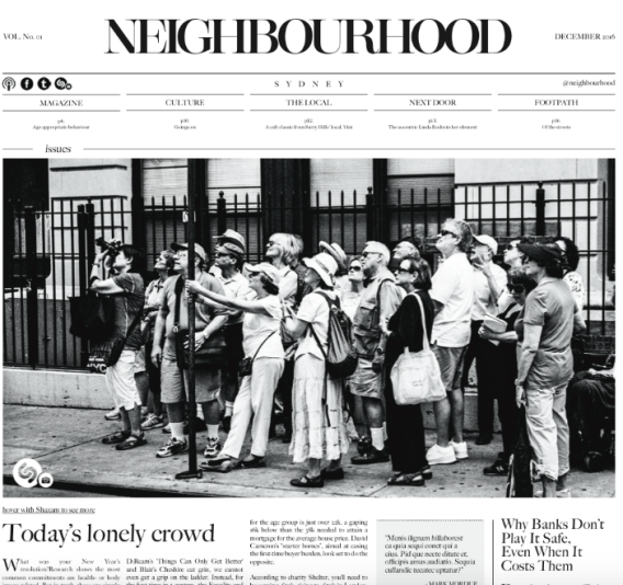 New newspaper, ‘Neighbourhood’, to launch in Sydney