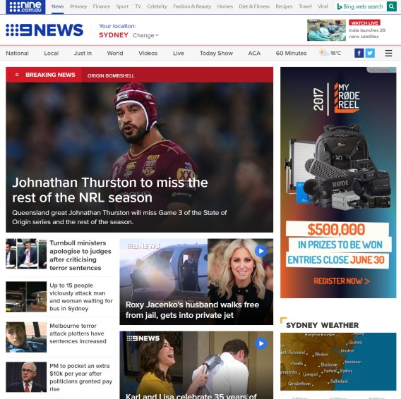 9news.com.au relaunches with increased focus on video and geographical targeting features