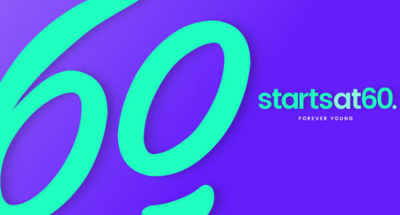 Starts at 60 launches new branding across digital networks
