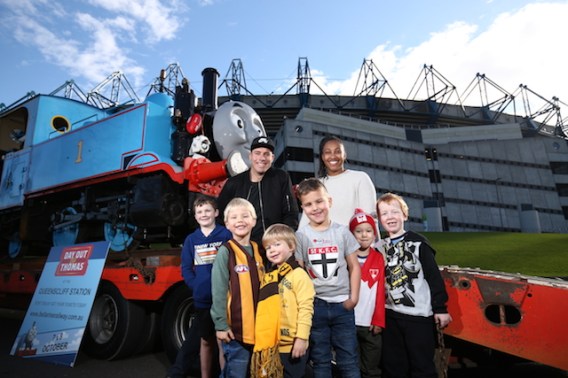 The AFL teams up with Thomas the Tank Engine