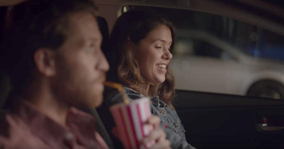 Toyota uses a drive in and footy match to promote its new car models