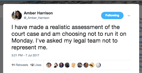 Amber Harrison concedes defeat in legal fight with Seven