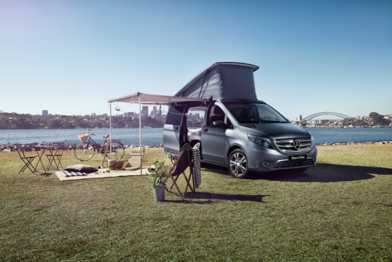 Mercedes-Benz and Airbnb offer ‘glamping’ on Cockatoo Island to launch Marco Polo Activity Van