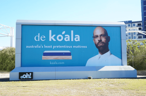 Bedding company comically replicates competitor’s OOH ad