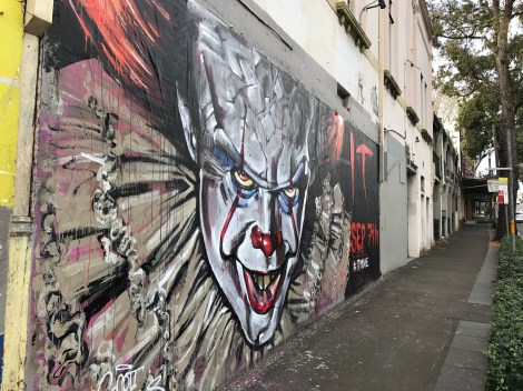 Pennywise marketing by the IT movie marketers