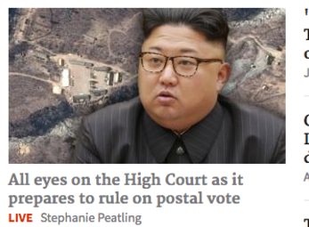 Kim Jong-un awaits Australia’s postal vote High Court decision