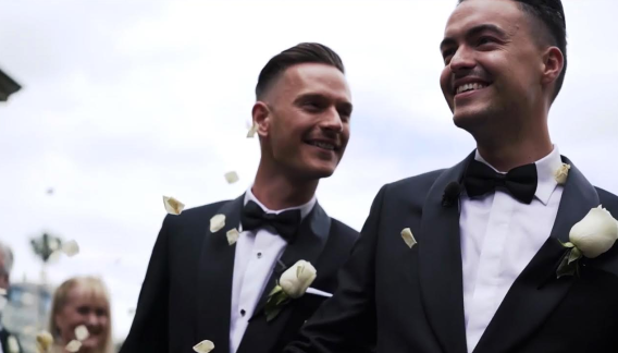 Same sex couples share wedding day moments in latest Vote Yes campaign