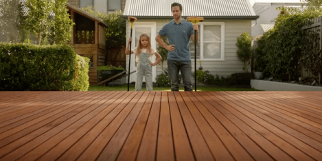 Father and daughter bond over Cabot’s deck protector in latest campaign