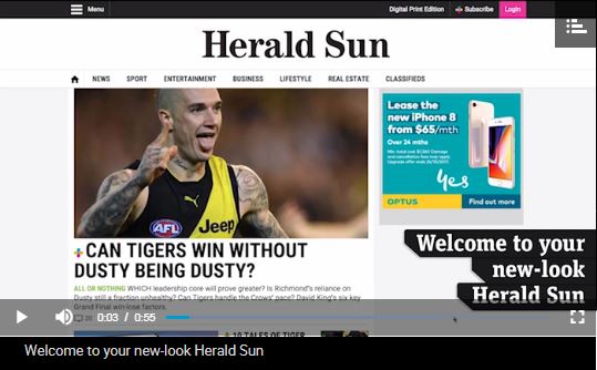 News relaunches Herald Sun website, promising better advertising visibility