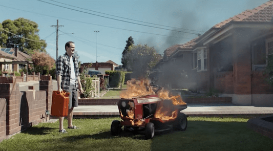 Amaysim burning lawn mower commercial banned by ad watchdog