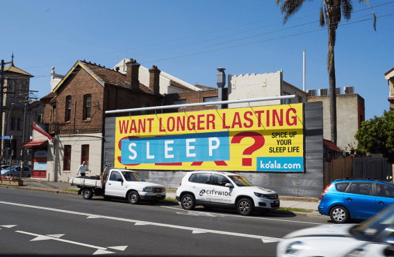 Koala uses ‘Want longer lasting sex?’ billboards to promote mattresses