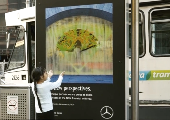 Mercedes-Benz and JC Decaux showcase NGV waterwall through windscreen wipers