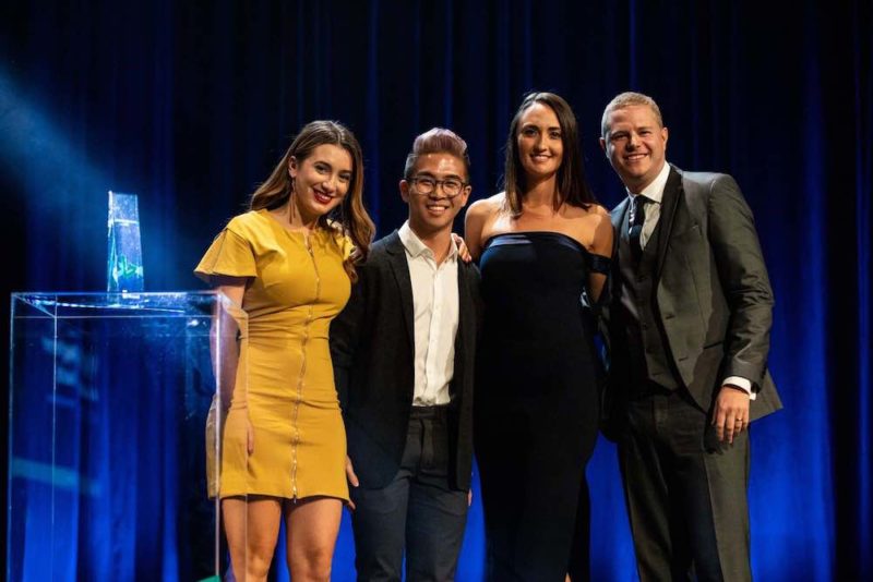 Sparro's winning team: Sarah Avela, Gino Hadiutomo, Hannah Jones and Adam Goodman