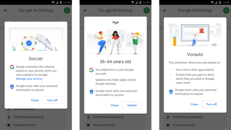 Google gives users greater control over advertising settings in GDPR push