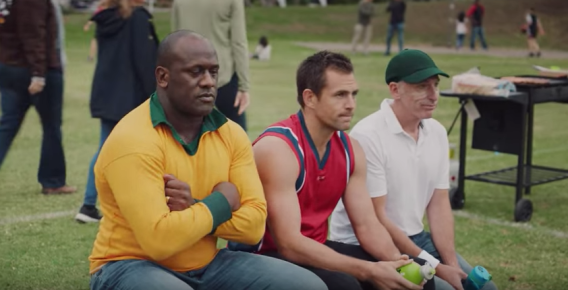 Wendell Sailor, Luke Hodge and Damien Fleming have a fling with football in Hyundai’s FIFA World Cup campaign