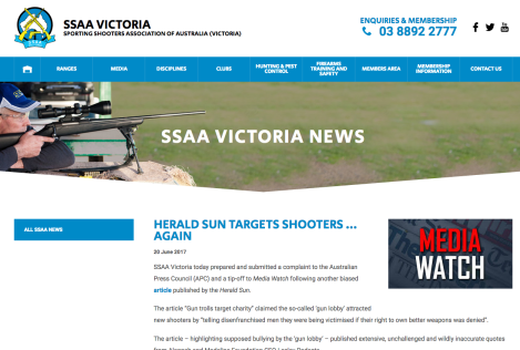 Herald Sun falls foul of press watchdog for use of words ‘gun lobby’ in trolling accusations